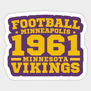 Football Minneapolis 1961 Minnesota Vikings Sticker